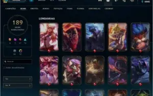 Conta Lol platina 2, 190 skins, 6 prestigio, 17 lendarias...
