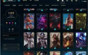 Conta Lol platina 2, 190 skins, 6 prestigio, 17 lendarias...