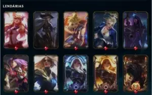 conta lol 227 skins platina 4