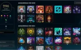 conta lol 227 skins platina 4