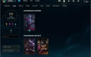Conta de lol bronze 3(provisorio) com skins top