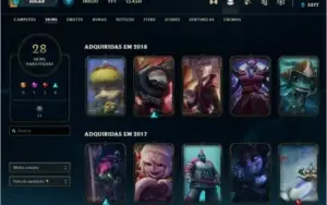 Conta de lol bronze 3(provisorio) com skins top