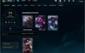Conta de lol bronze 3(provisorio) com skins top