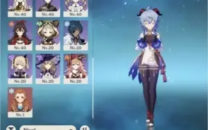Ar50. Ganyu + agitação / eula + túmulo e Xiao