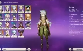 🔴 Conta Genshin (BR) AR 53, Vários personagens 5⭐ e arma 5⭐