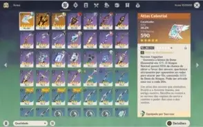 CONTA GENSHIN IMPACT AR 52 - 7 PERSONAGENS 5* TODOS T4