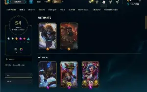 Esmeralda 4 com 95 Champs e 54 Skins ( JG / MID )