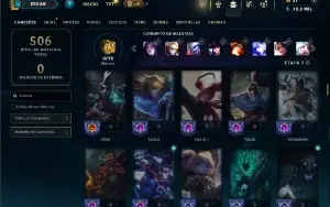 Unranked com 115 Champs e 79 Skins ( ADC / JG )
