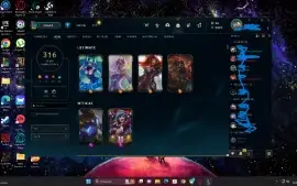 Conta LoL Platina MMR alto,muita skins
