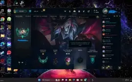 Conta LoL Platina MMR alto,muita skins