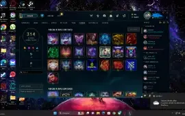 Conta LoL Platina MMR alto,muita skins