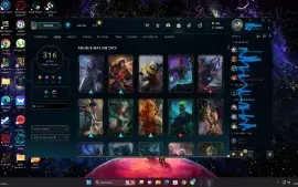 Conta LoL Platina MMR alto,muita skins