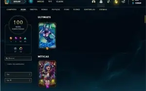 Conta ouro 4 com 102 Champs e 100 Skins + 659 RP