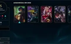 CONTA LOL DIAMANTE 2  - 33 CHAMP - 5 SKINS