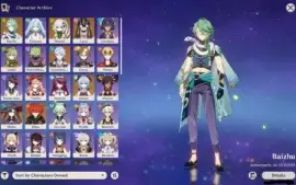 Conta Genshin Ar42, 7 Personagens 5*