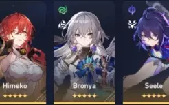 Seele + Bronya + Himeko + 2600 jades com benção ativa.