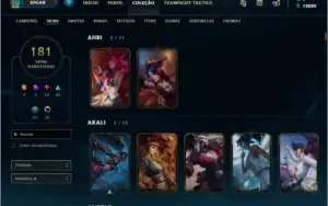 Ouro - Todos os campeões - 181 Skins