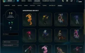 Ouro - Todos os campeões - 181 Skins