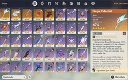 CONTA GENSHIN AR58 YAE + VENTI + ZHONGLI + YOIMIYA. SKINS E+