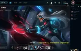 Conta League of legends com pax sivir