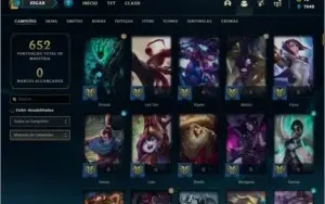 Conta com TODOS os champs e 79 skins