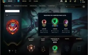 Conta com TODOS os champs e 79 skins