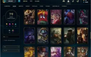 Conta com TODOS os champs e 79 skins