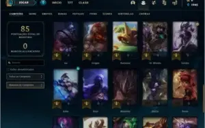 Conta ouro 4 com 43 champs e 9 skins