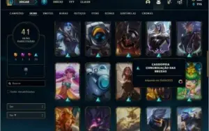 Conta bronze 1 com 84 champ e 41 skins +1 Prestigio + 588 RP