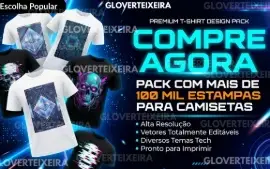 Pack Com Mais De 100 Mil Designs De Estampa Para Camisetas
