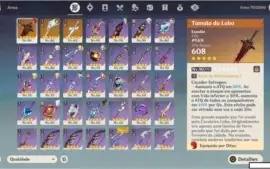 Conta rank 56 com 9 personagens 5 estrelas, ofertas
