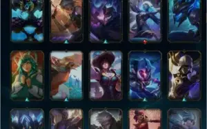 Skins com Bordas Raras, 108 campeões 152 skins