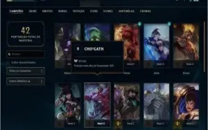Conta Lv 23, com 29 Campeões Habilitados