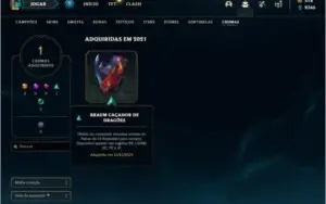 Conta diamante 4 com 14 skins e 40 champs