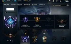 Conta diamante 4 com 14 skins e 40 champs