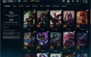 Conta diamante 4 com 14 skins e 40 champs