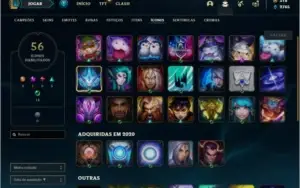 Conta diamante 4 com 14 skins e 40 champs