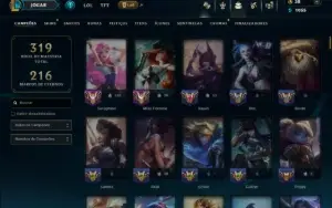 Diamante 4 com 140 Champs e 320 Skins ( ADC / SUP )