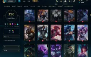 Diamante 4 com 140 Champs e 320 Skins ( ADC / SUP )