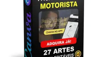 Pack Canva Motorista de Aplicativo - 27 Artes Editáveis
