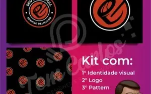 Logomarca para Sushi Restaurante Kit Promocional