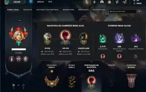 Ouro 4 com TODOS os champs e 272 Skins + 8 Prestigios