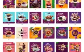 Pack Canva Açaí - 65 Artes Editáveis