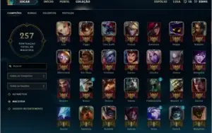 Conta - League Of Legends Ouro 1- 123 Champs + 14 Skins