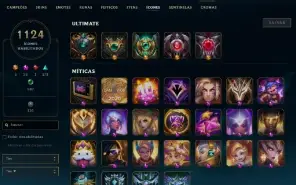 1229 SKINS - ex Grão Mestre + Skins Valorant + TFT + WR