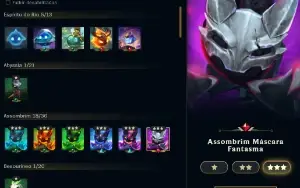 1229 SKINS - ex Grão Mestre + Skins Valorant + TFT + WR
