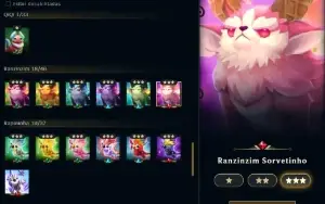 1229 SKINS - ex Grão Mestre + Skins Valorant + TFT + WR