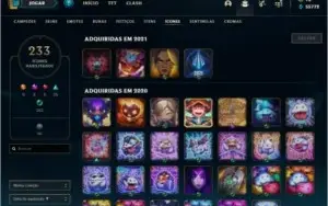 Conta de LOL com 97 SKINS (4 ULTI, 2 MISTICAS E ETC)