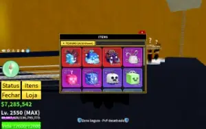 conta de blox fruits com cdk ,ttk, fox, lamp e gamepass.
