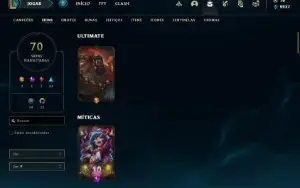 Conta Diamante 3 com 72 Champs e 70 Skins + 15 Cromas
